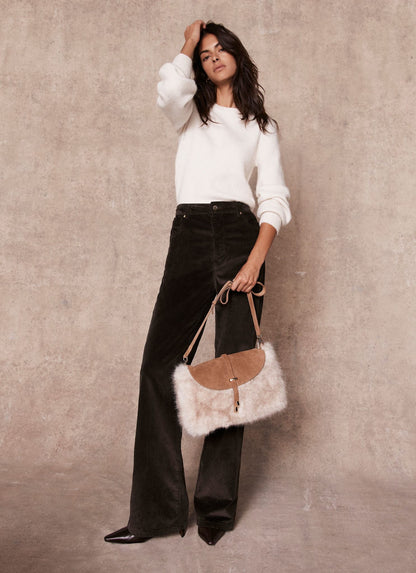 Brown Corduroy Flared Trousers