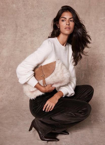 Brown Corduroy Flared Trousers