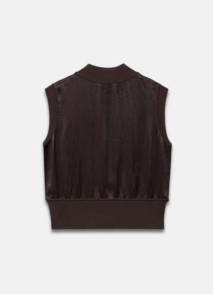 Brown Sleeveless Top