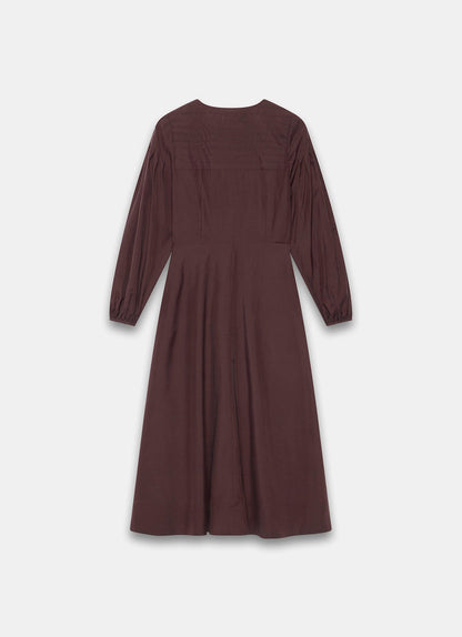 Burgundy Pintuck Maxi Dress