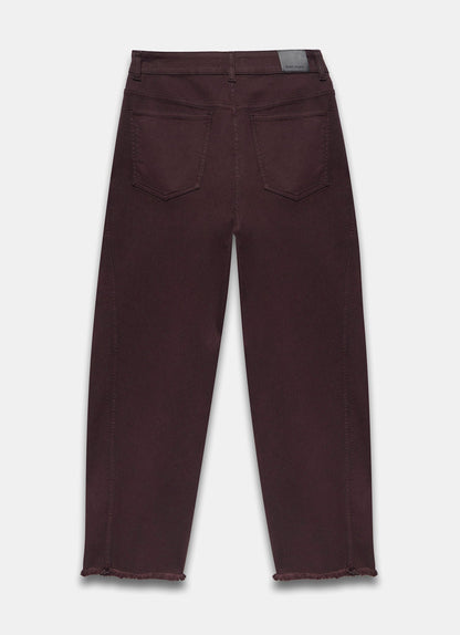 Burgundy Barrel Leg Jeans