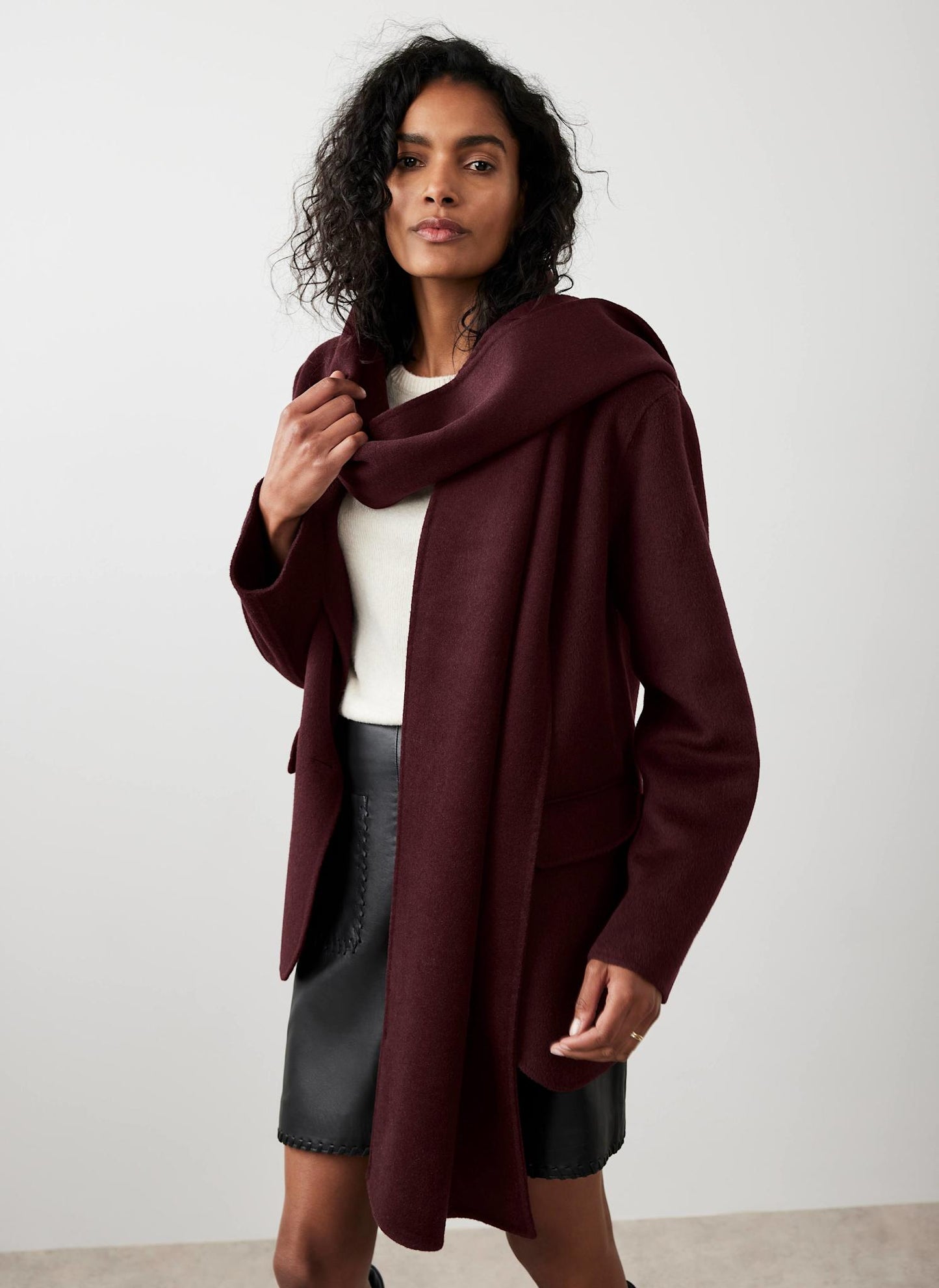 Burgundy Blanket Scarf