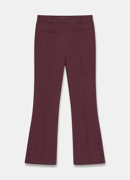 Burgundy Bootcut Trousers