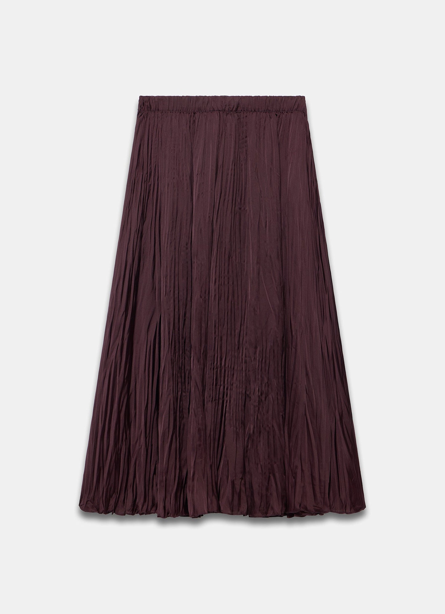 Burgundy Crinkle Textured Maxi Skirt