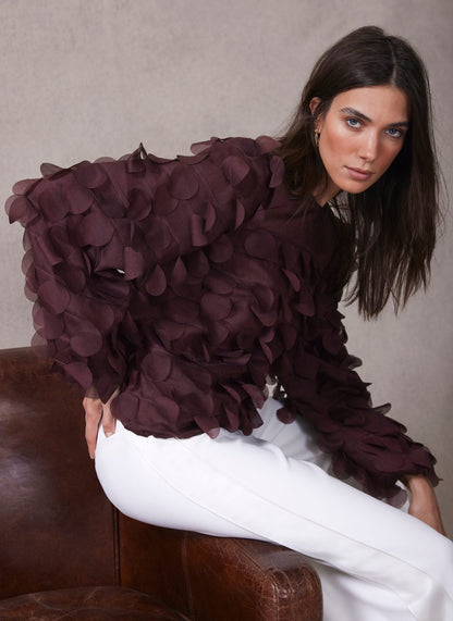 Burgundy Textured Disc Top