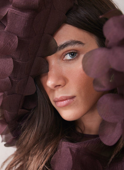 Burgundy Textured Disc Top