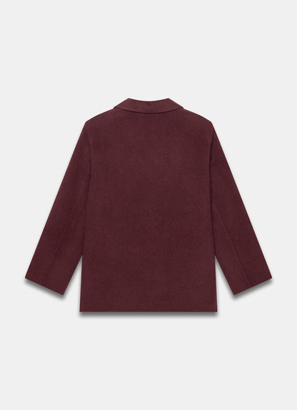 Burgundy Wool Blend Hand Finished Blazer