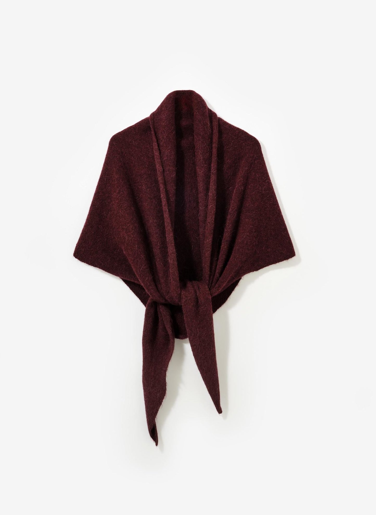 Burgundy Knit Shawl