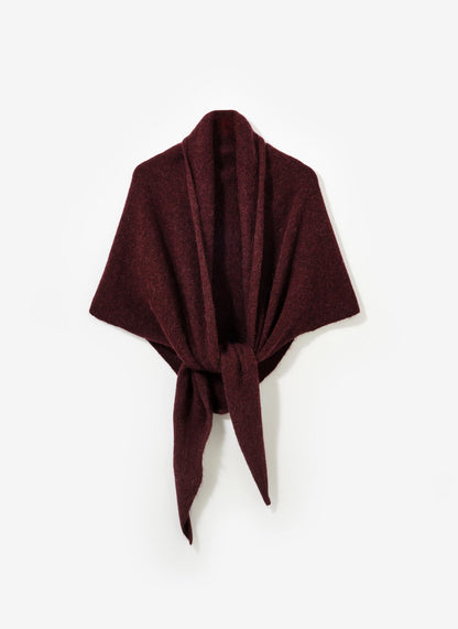 Burgundy Knit Shawl