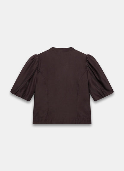 Burgundy Puff Sleeve Top