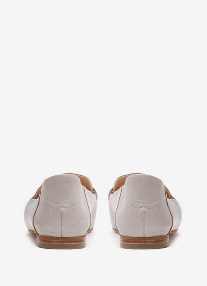 Camille Beige Leather Loafers