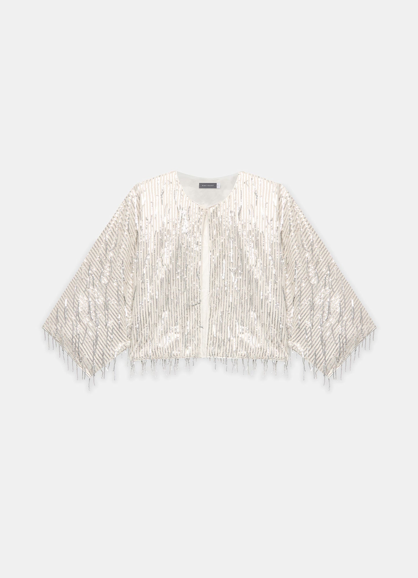 Silver Embellished Sequin Jacket