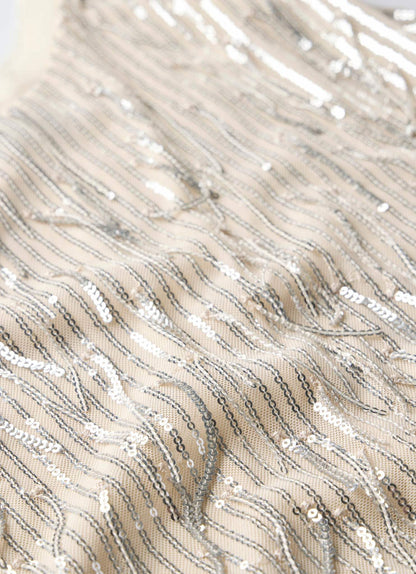 Silver Sequin Vest Top