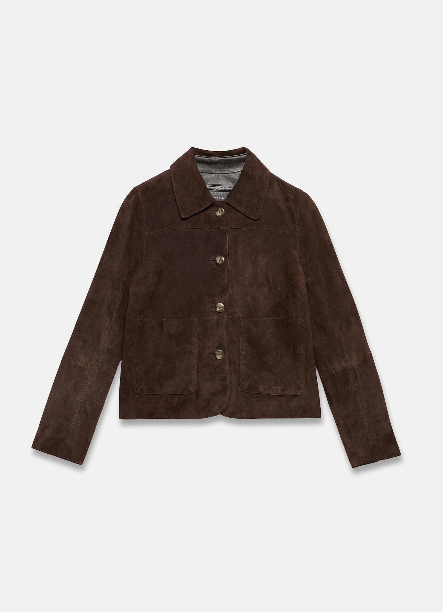 Brown Suede Pocket Detail Jacket