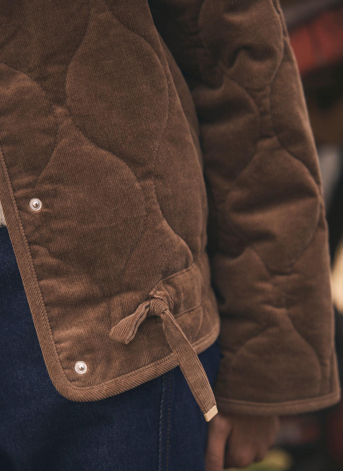 Brown Corduroy Quilted Jacket