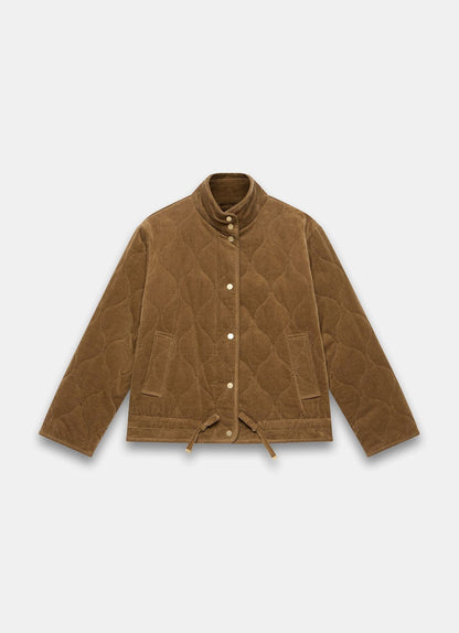 Brown Corduroy Quilted Jacket