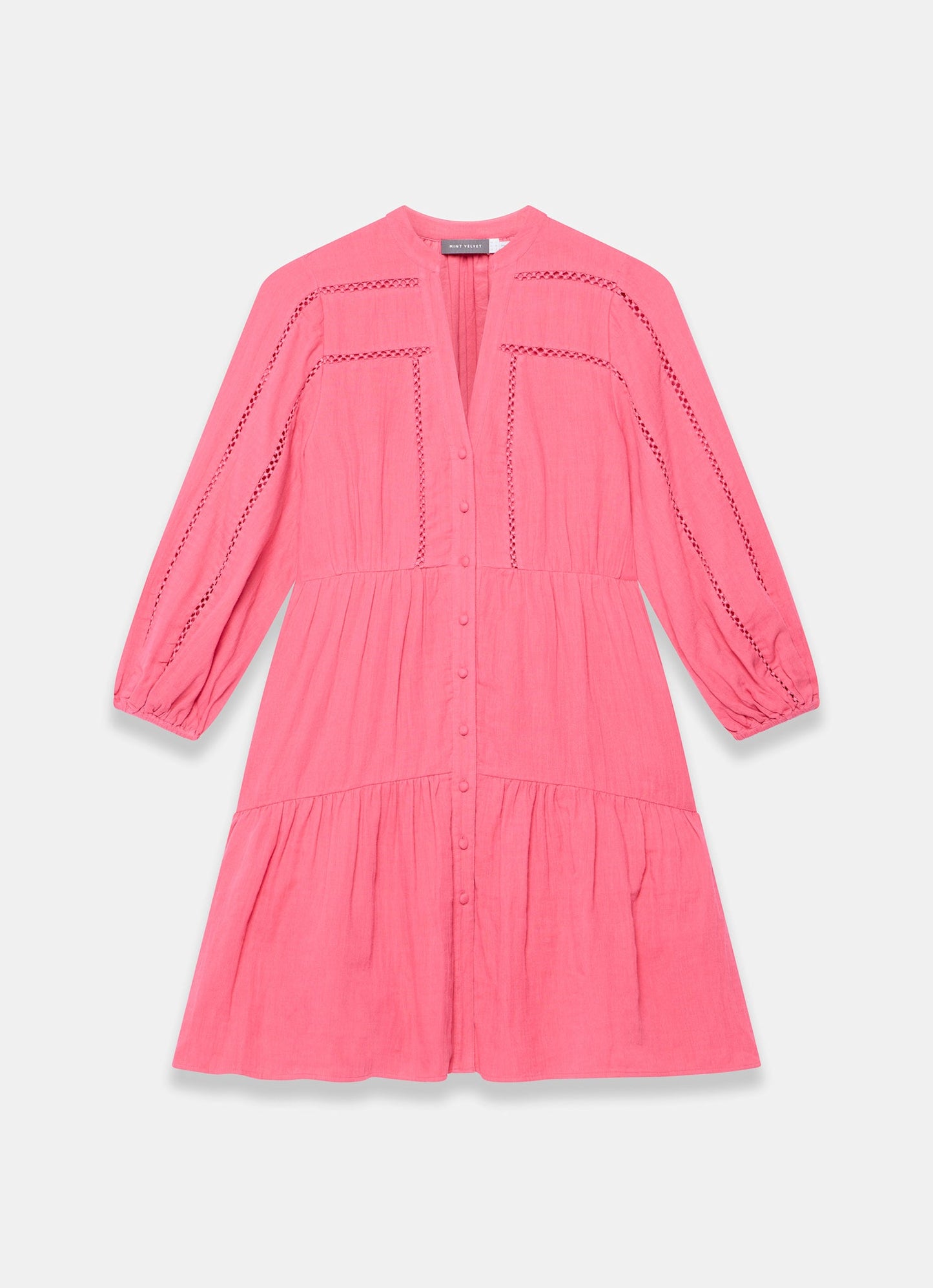 Pink Cotton Mini Dress