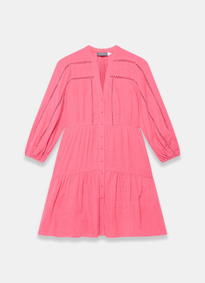 Pink Cotton Mini Dress