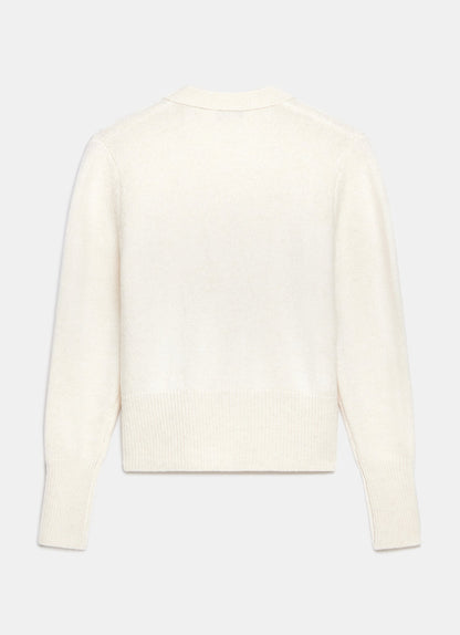 Cream Asymmetric Knit Cardigan