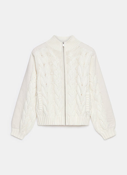 Cream Cable Knit Jacket