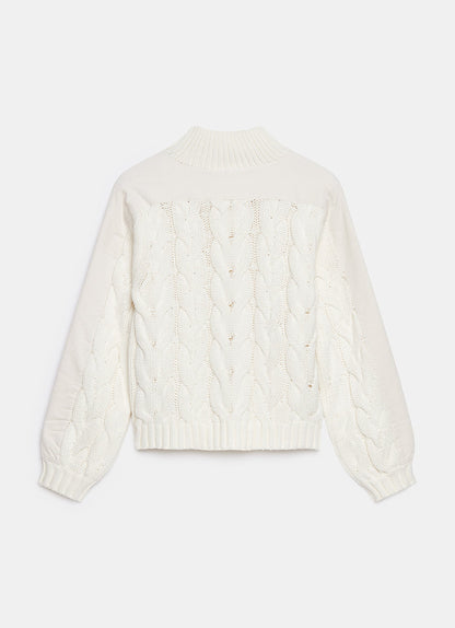 Cream Cable Knit Jacket