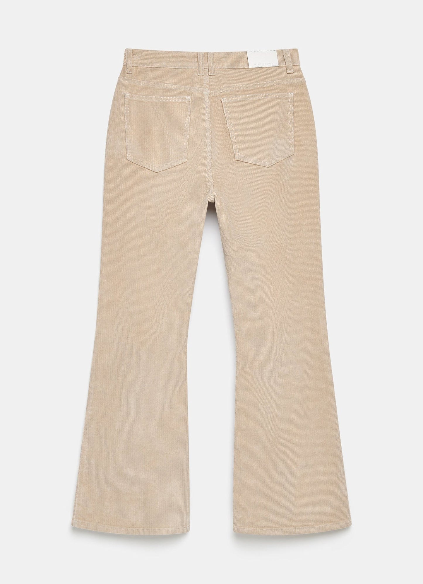 Neutral Corduroy Flared Trousers