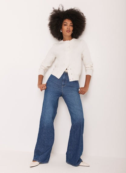 Cream Lightweight Cotton Blend Cardigan