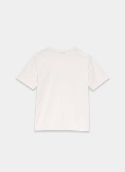 Cream Cotton Cut Out Lucky T-Shirt
