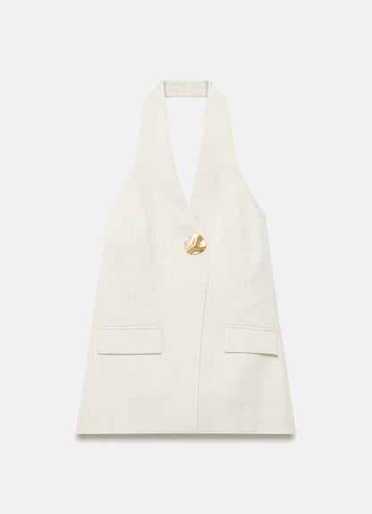 Cream Halterneck Waistcoat