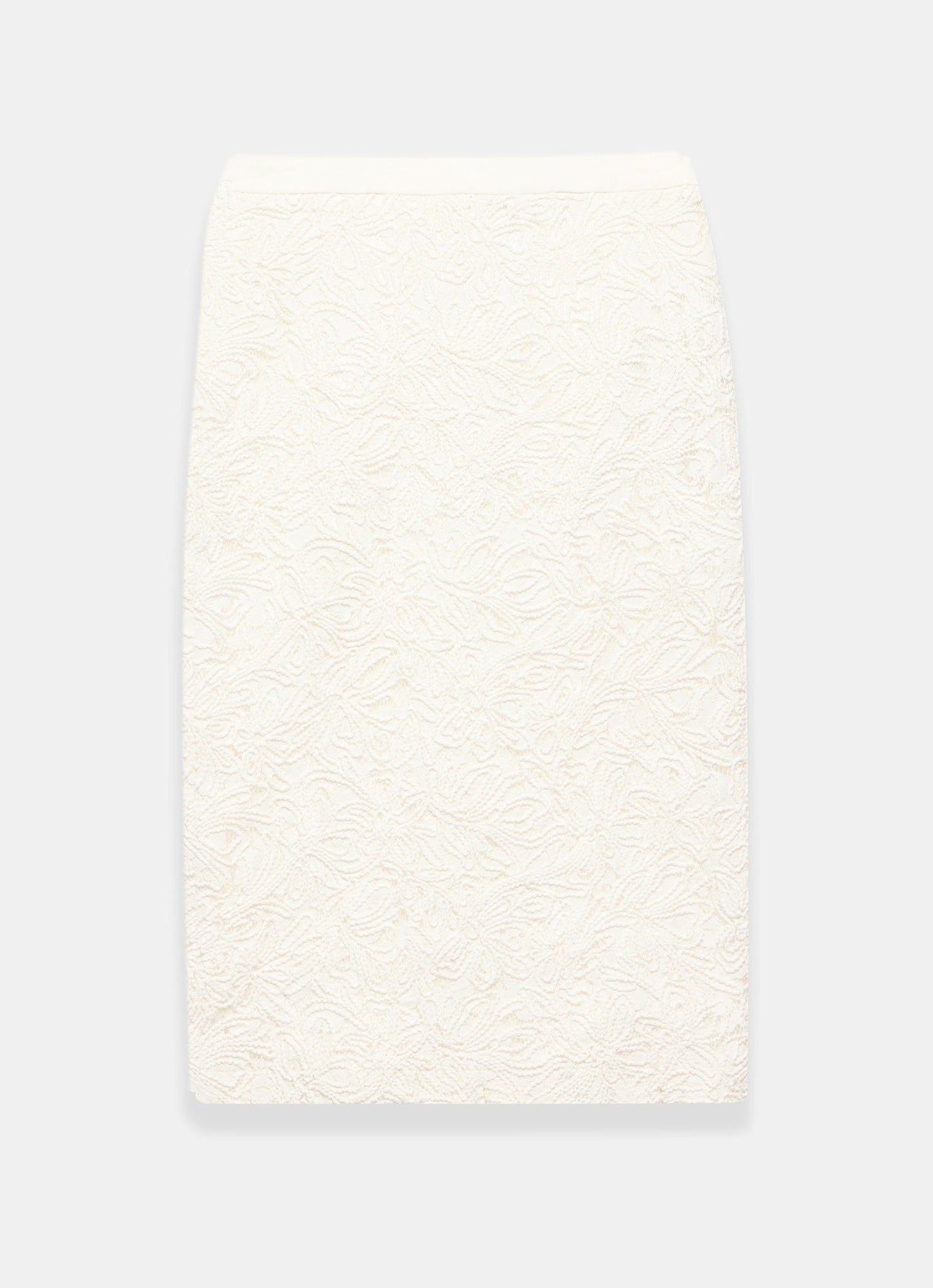 Cream Lace Pencil Skirt