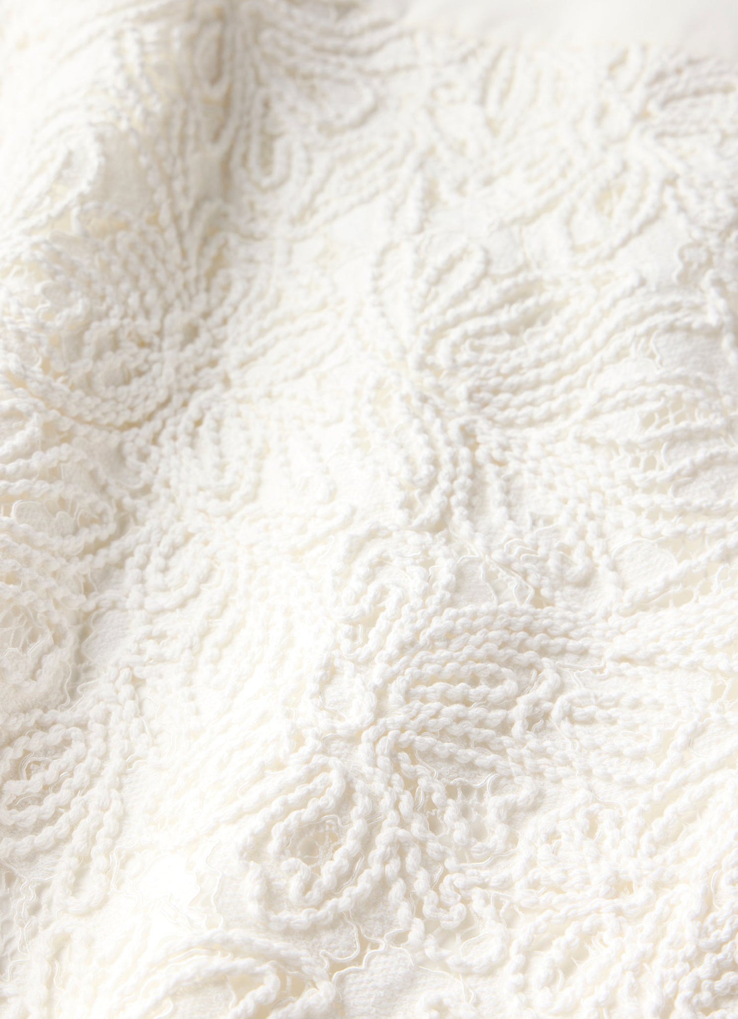 Cream Lace Pencil Skirt