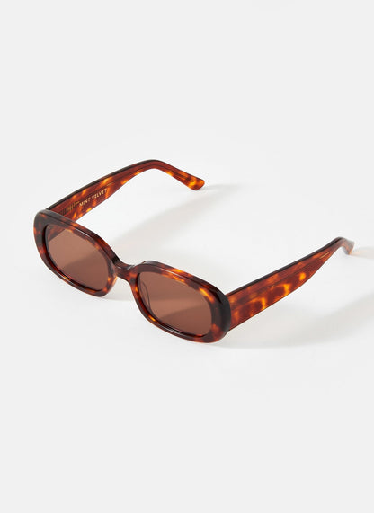 Brown Tortoiseshell Rectangle Sunglasses
