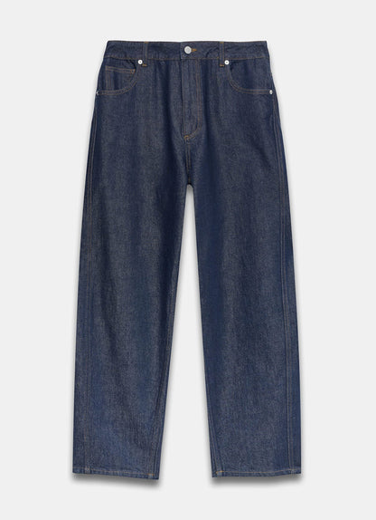 Dark Indigo Barrel Leg Jeans