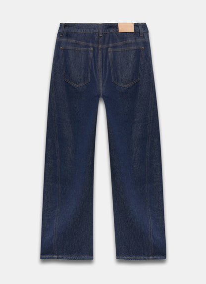 Dark Indigo Barrel Leg Jeans