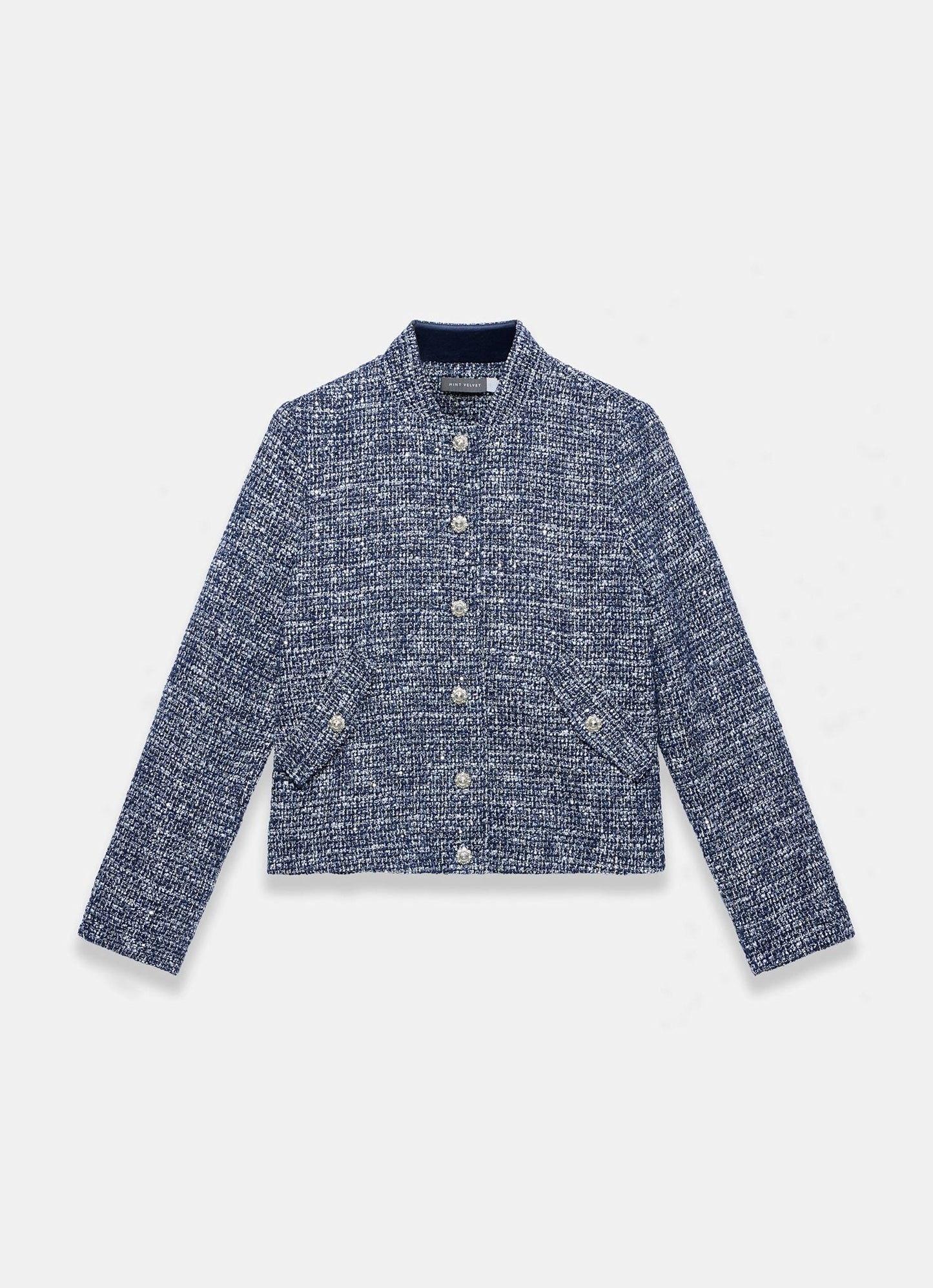 Navy Boucle Jacket