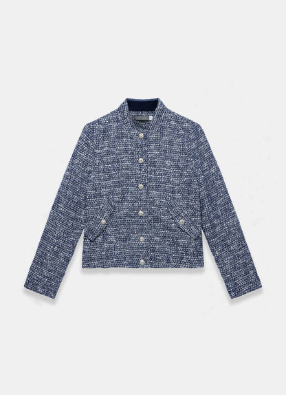 Navy Boucle Jacket