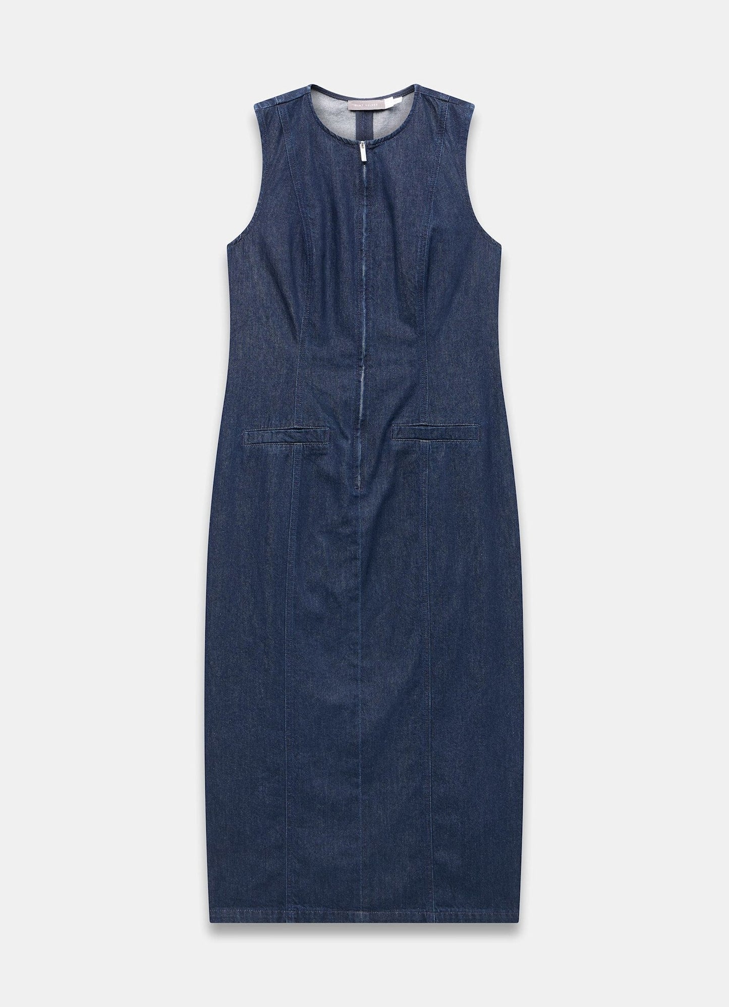 Dark Indigo Denim Midi Dress