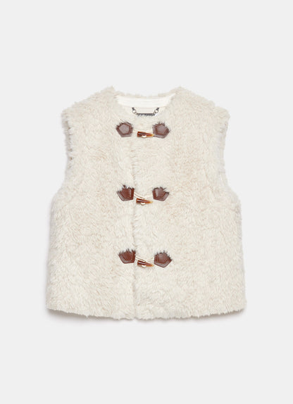 Cream Faux Fur Gilet