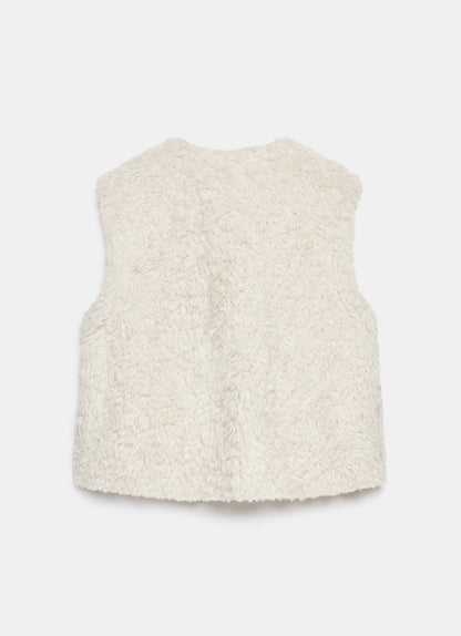 Cream Faux Fur Gilet