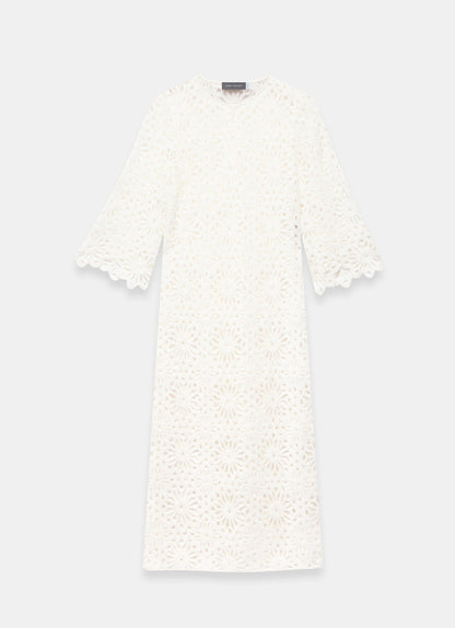 White Crochet Beach Cover Up Dress
