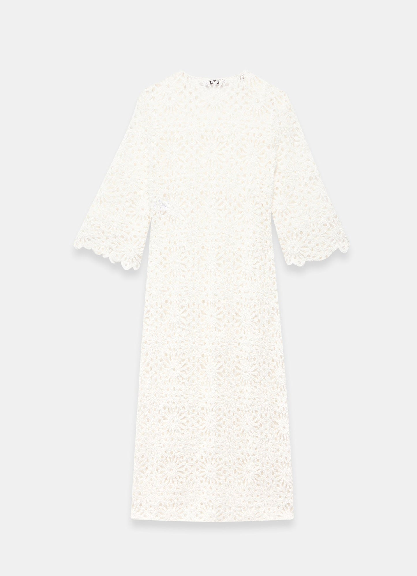 White Crochet Beach Cover Up Dress