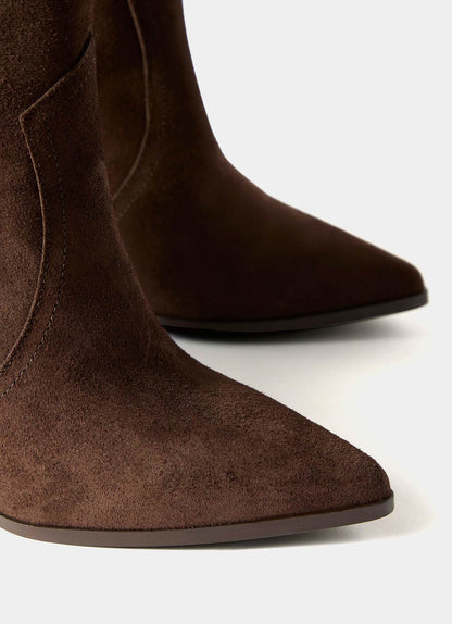 Flossie Brown Suede Tassel Boots