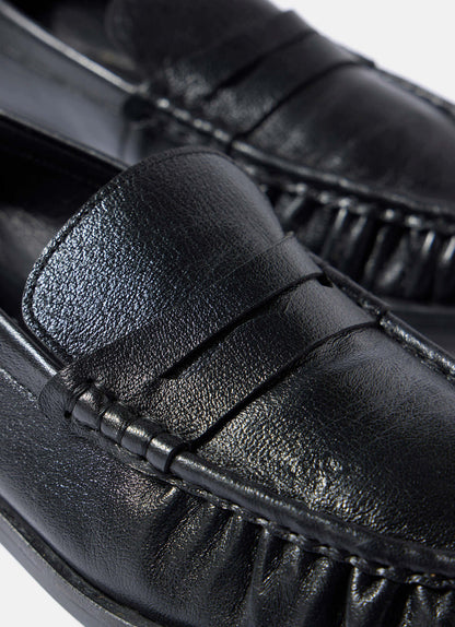 Gigi Black Leather Loafers