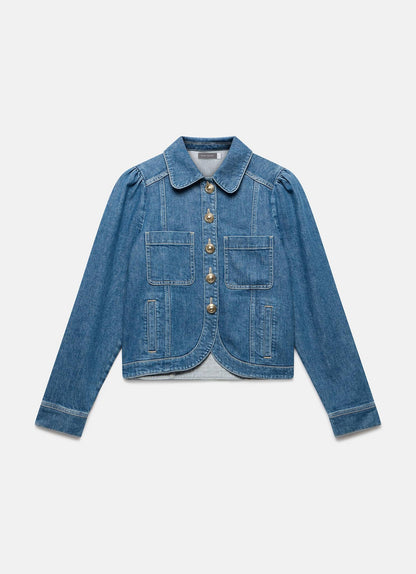 Indigo Button Detail Denim Jacket