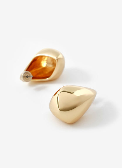 Gold Tone Statement Teardrop Earrings