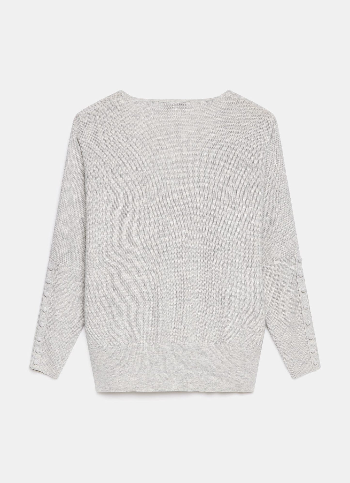 Grey Cotton Blend Batwing Jumper