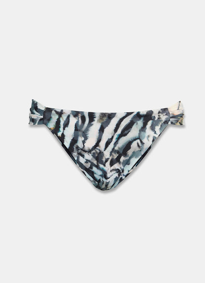 Navy Print High Leg Bikini Bottoms