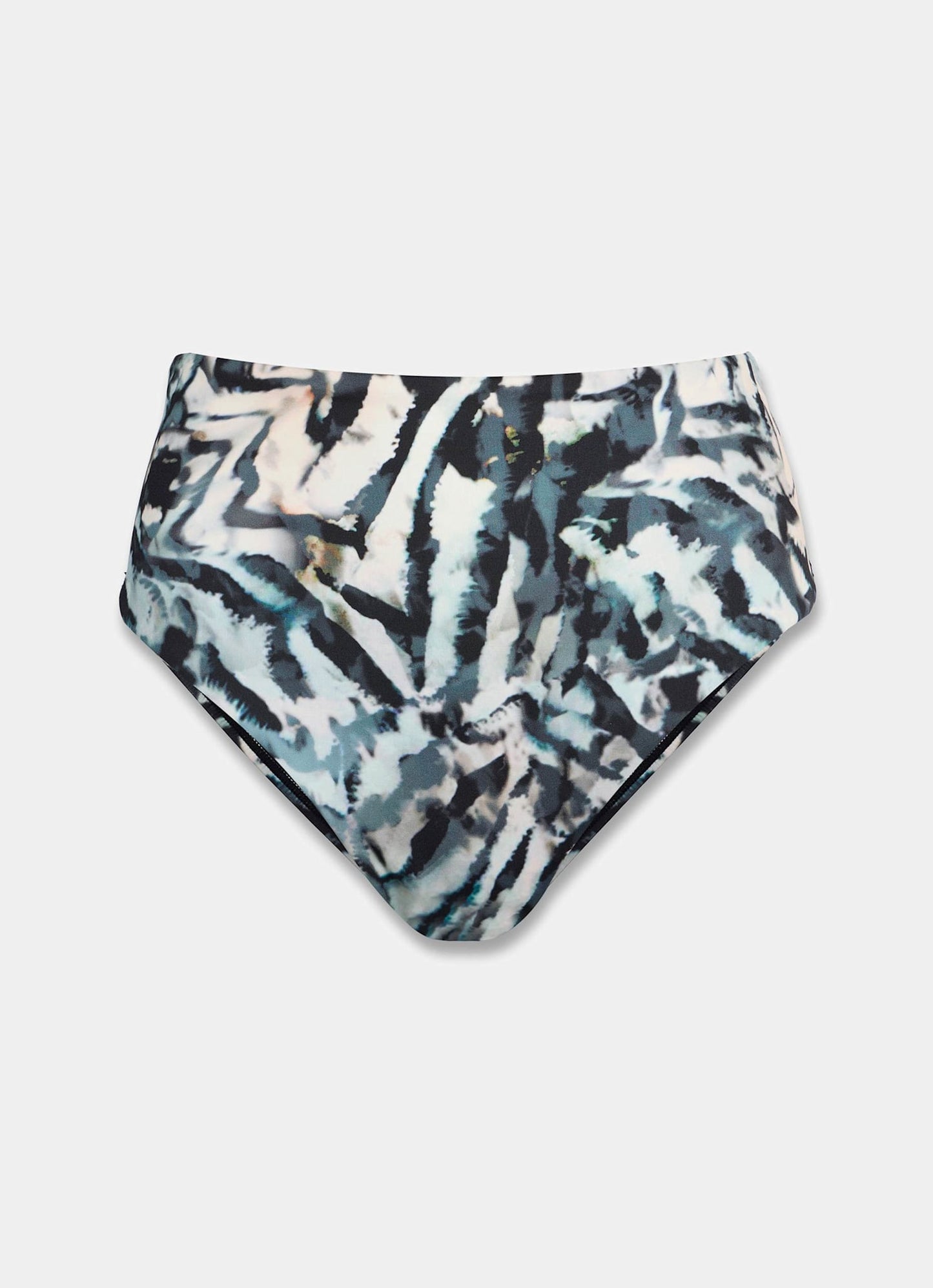 Navy Print High Waisted Bikini Bottoms