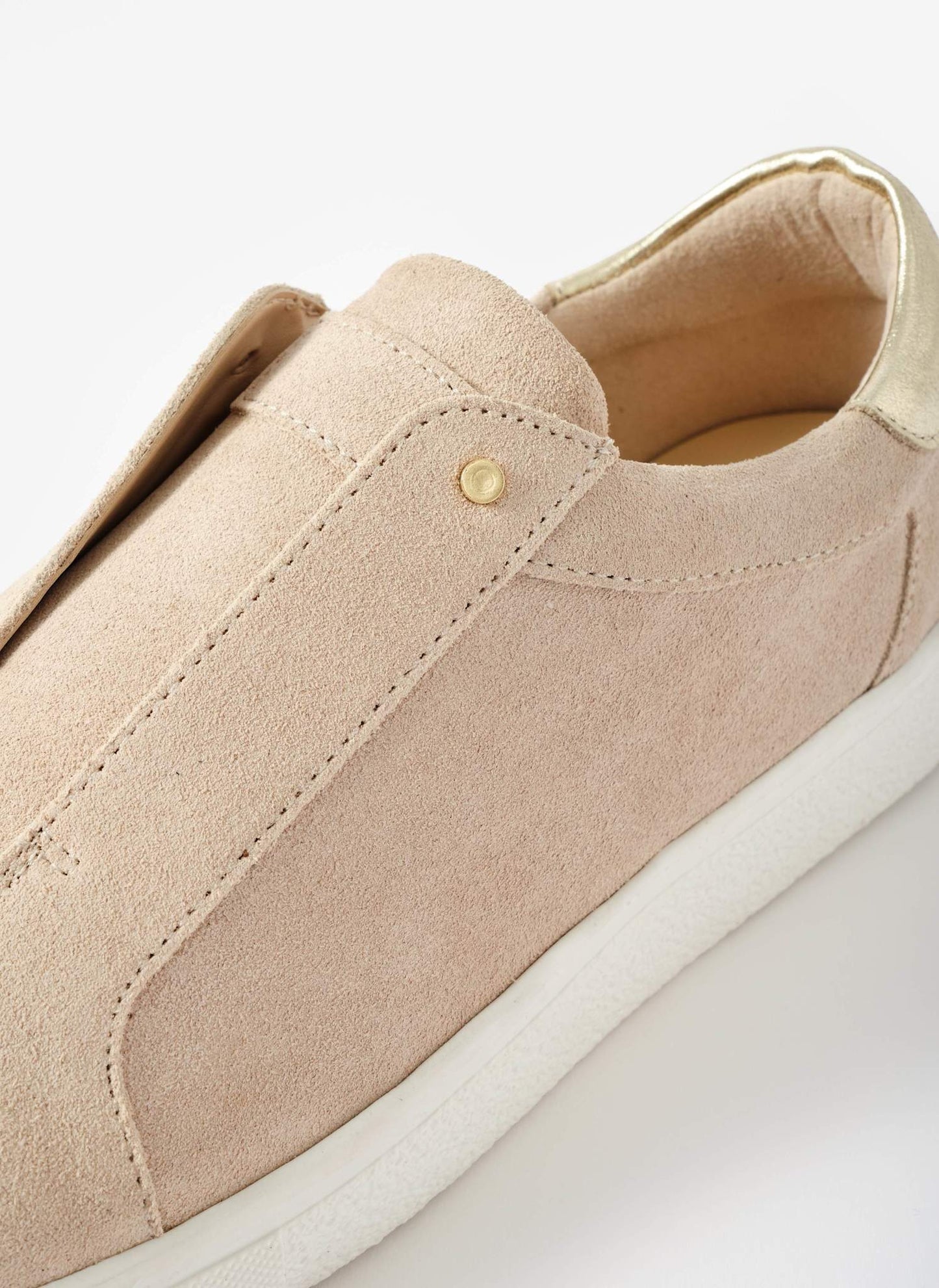 Indie Neutral Suede Slip On Trainers