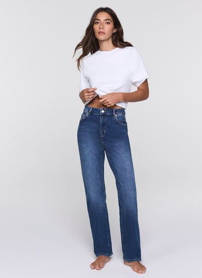 Indigo Polished Straight Jeans